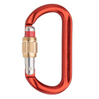 奧地利 AUSTRIALPIN OVALO GI Screwlock 鋁合金手動O型鉤環(黃銅套筒螺牙及紅色警示線) 紅色