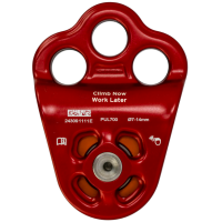 英國 DMM Triple Attachment Pulley 2 – Custom Text 三孔滑輪 紅色 PUL700RD-CL
