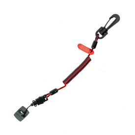 澳洲 GRIPPS Coil E-Tether With Poly Clip & E-Catch (Non-Conductive) - 0.5kg / 1.1lb 無金屬彈簧電器防墜繫繩附旋轉掛鉤與 E-Catch（絕緣型）H01061