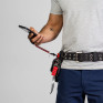 澳洲 GRIPPS Coil E-Tether With Poly Clip & E-Catch (Non-Conductive) - 0.5kg / 1.1lb 無金屬彈簧電器防墜繫繩附旋轉掛鉤與 E-Catch（絕緣型）H01061