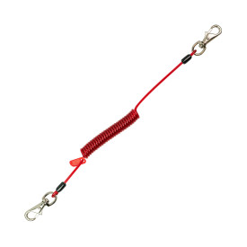 澳洲 GRIPPS Coil Tether Single-Action - 0.75kg / 1.65lb 鋼絲彈簧工具防墜繫繩附單動自動鎖扣（限重 0.75 kg) H01068