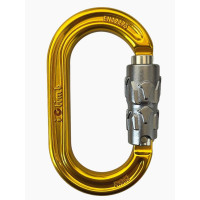iclimb 210B-F3L 對稱性正O自動鋁合金鉤環 黃色 24kN 鍛造母套