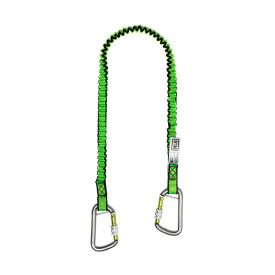 NLG GO™  Bungee Tool Lanyard, Twin Carabiner 雙扣彈力工具掛繩 失手繩 防墜繩 綠色 101519 CE認證