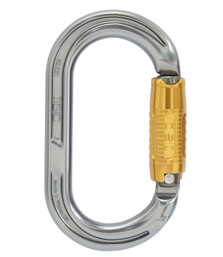 英國 ISC Aluminium Oval Twistlock 二段O型鉤環 | 銀黃色